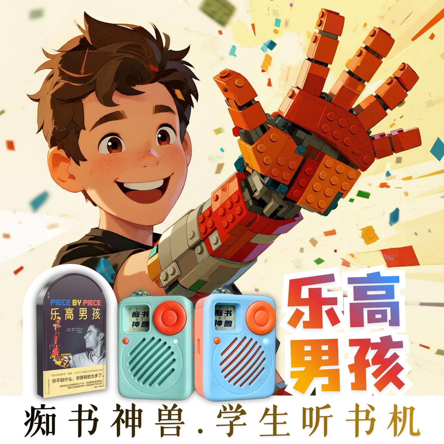 中小学生励志名人传记.乐高男孩.学生专用听书机故事机图片