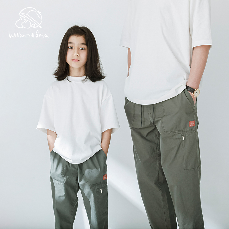 女童纯棉短袖新款半高领夏装