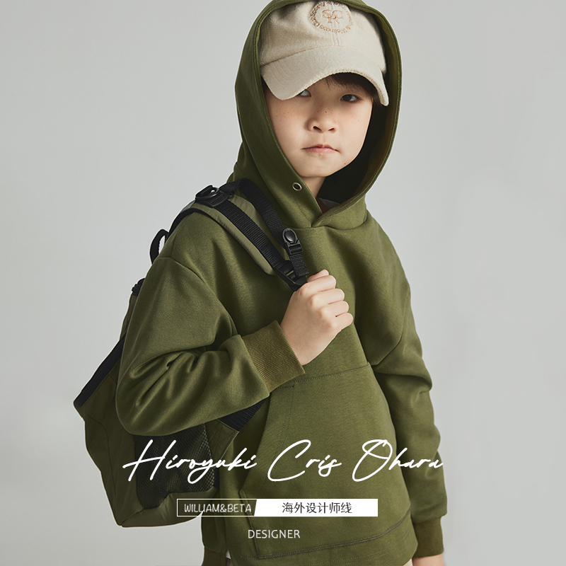 William&Beta针织弹力连帽卫衣