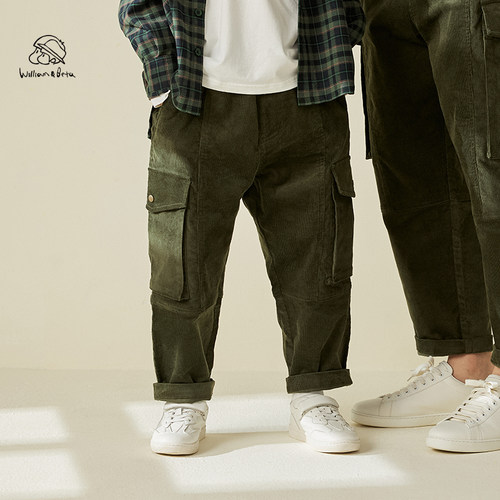 William&Beta梭织工装长裤灯芯绒