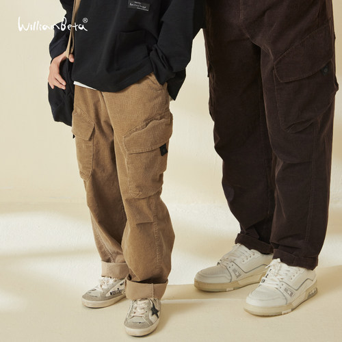 williambeta旗舰店灯芯绒斜袋裤