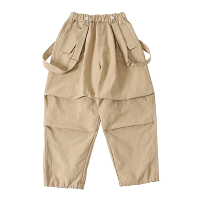 williambeta复古工装背带九分裤