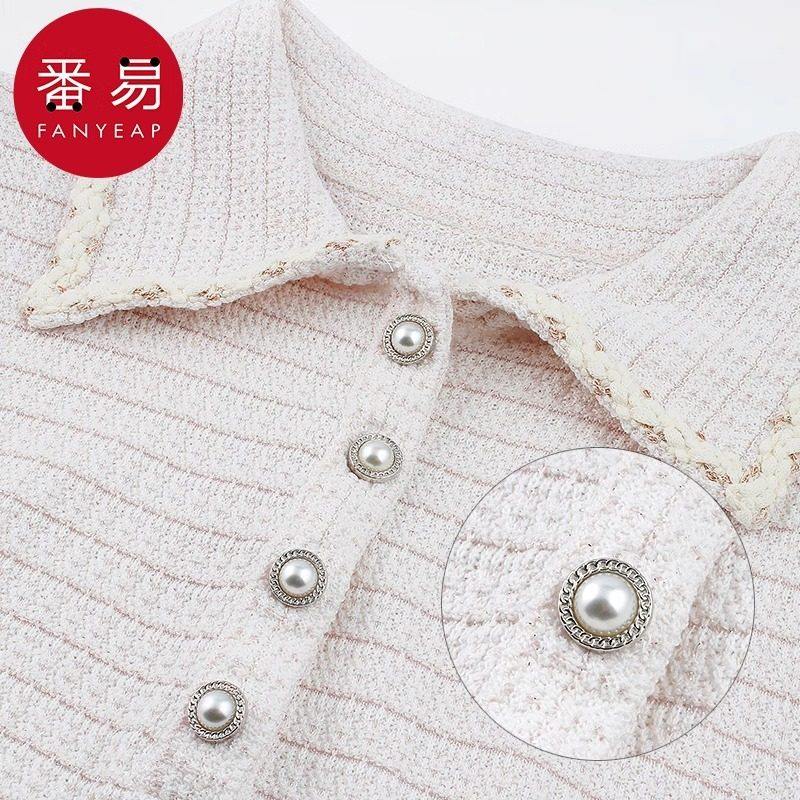 纽扣/复古A1pq808-小香风外套毛衣钮扣复古圆形百搭上衣大衣扣配