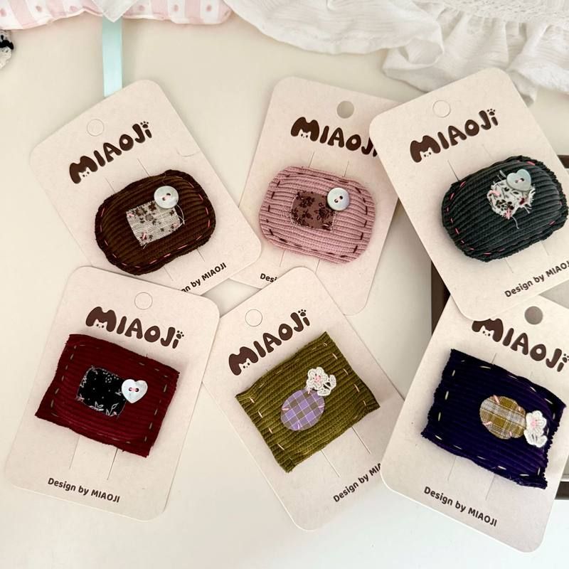 新款几何方形贴布儿童BB夹刘海夹