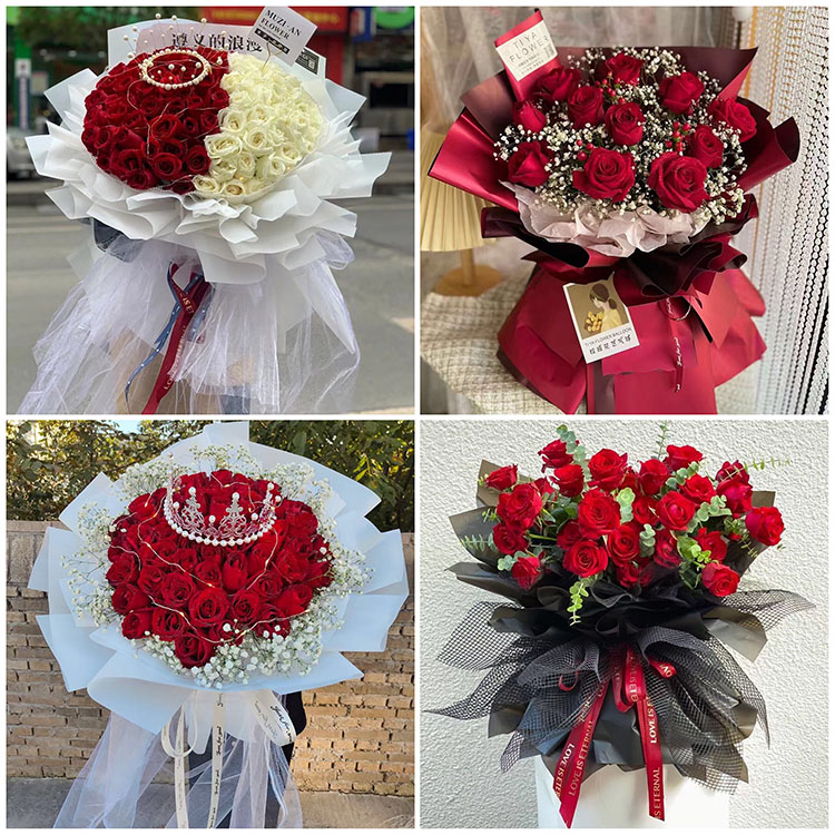 土默特左旗和林格尔武川县鲜花速递同城七夕节玫瑰花束送女友老婆