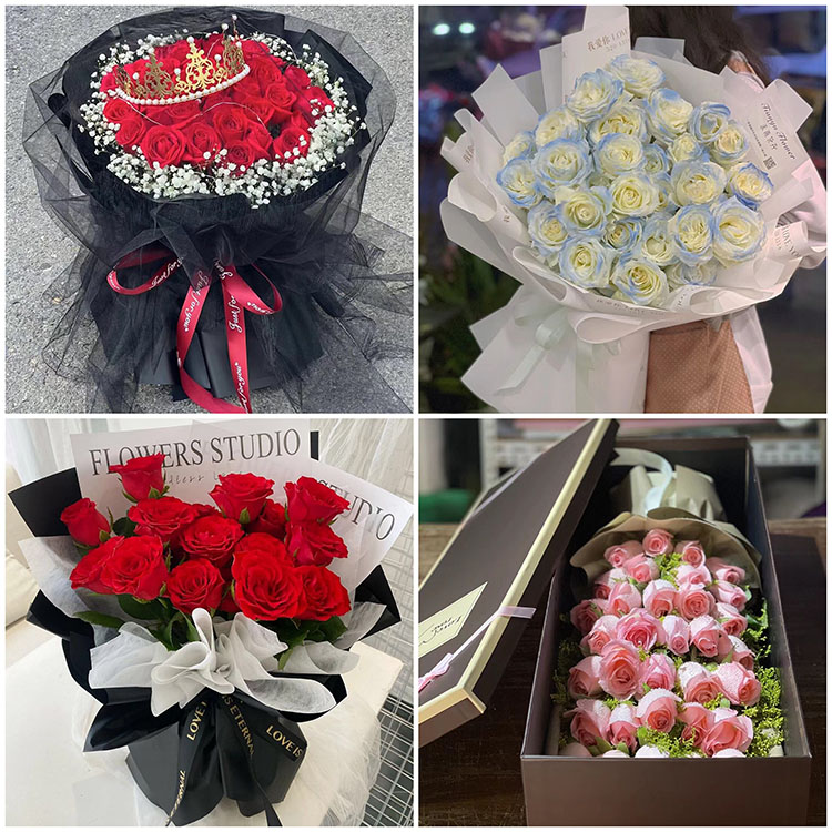 湘潭雨湖岳塘区九华湘潭县同城鲜花速递情人节玫瑰花束送女友老婆