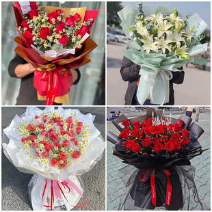 淄博市周村区桓台高青沂源县同城鲜花速递情人节玫瑰花束生日配送