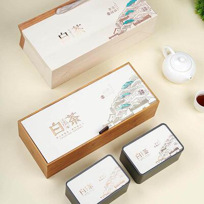 白茶包装盒空礼盒通用安吉白茶100克装礼盒空盒创意靖安白茶盒
