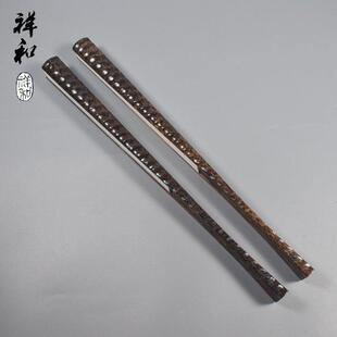 【香河坊】95寸棕竹方节套装及游戏折扇，金丝竹宣纸折扇，文湾扇