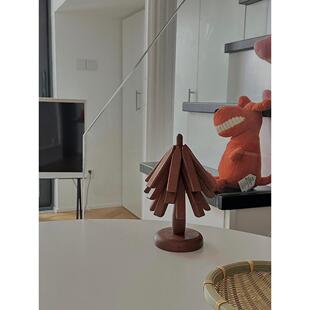 小树隔热垫黑胡桃木一棵树防烫餐桌垫砂锅垫汤碗锅垫耐高温杯垫子