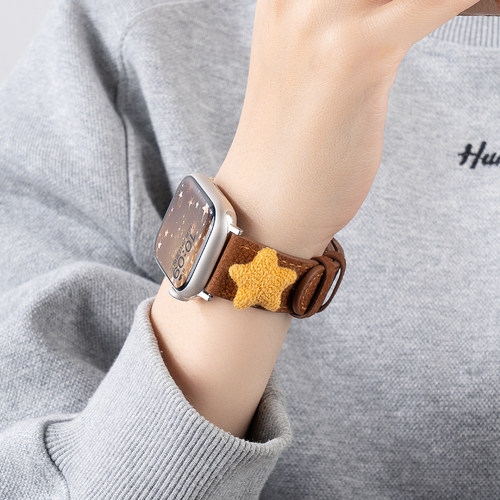 匠戴适用iWatch秋冬星星复古表带