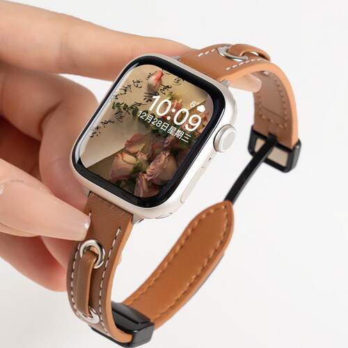 匠戴适用iWatch皮质可爱磁吸表带