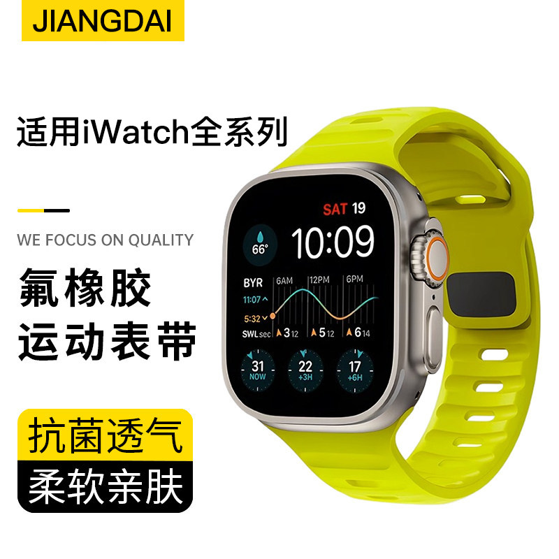 氟橡胶款｜匠戴适用苹果运动表带图片