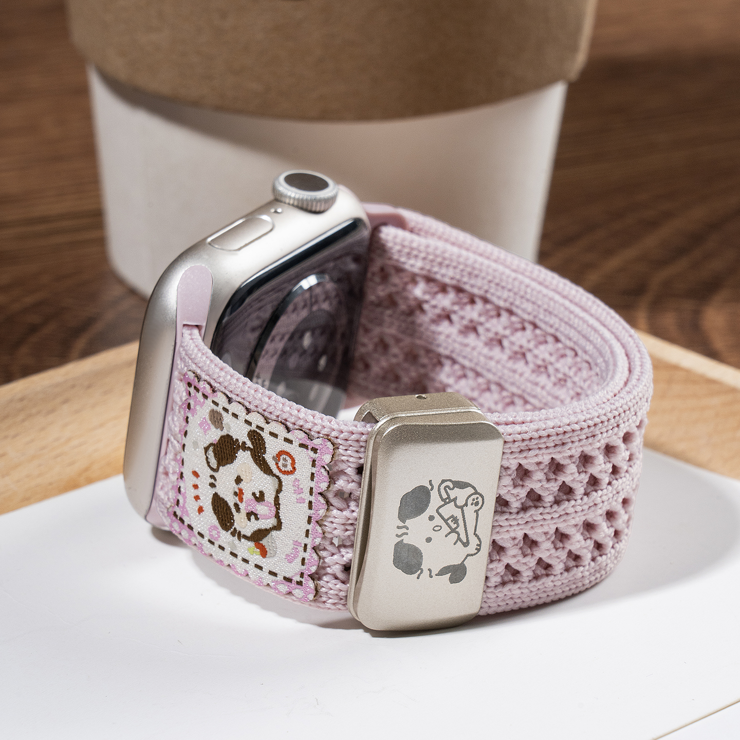 匠戴适用iWatch卷卷猫针织表带