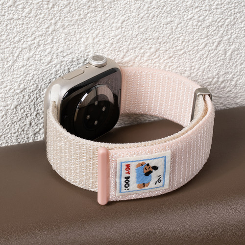 匠戴适用iWatch小狗布贴拼色表带