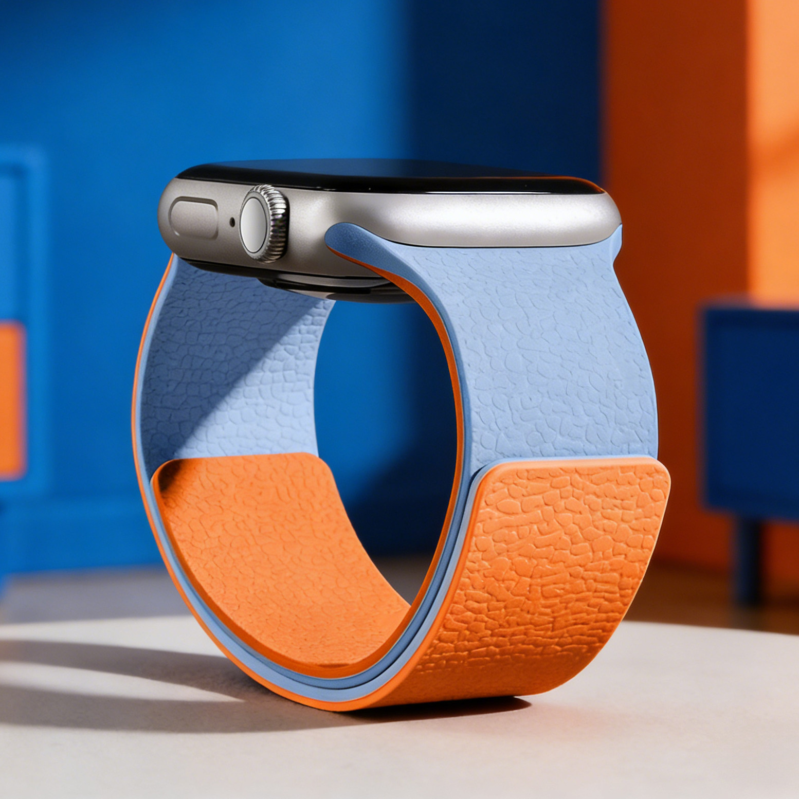 匠戴适用iwatch11表带苹果S10手表applewatch9拼色荔枝纹硅胶S8运动磁吸男女款se3春夏新款Ultra高级创意智能