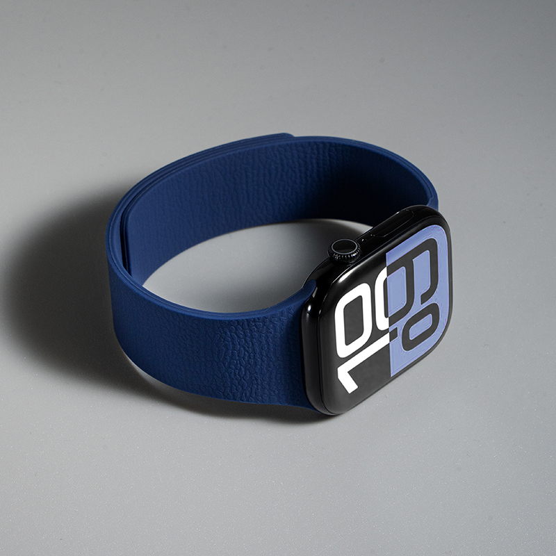 荔枝皮纹｜匠戴苹果硅胶磁吸表带