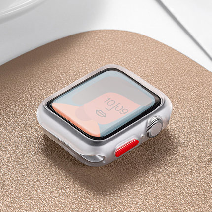 适用苹果手表保护壳apple watch7表带S10苹果s7智能手表se透明10保护套44mm表壳40mm高级5硅胶软壳4夏季磨砂8