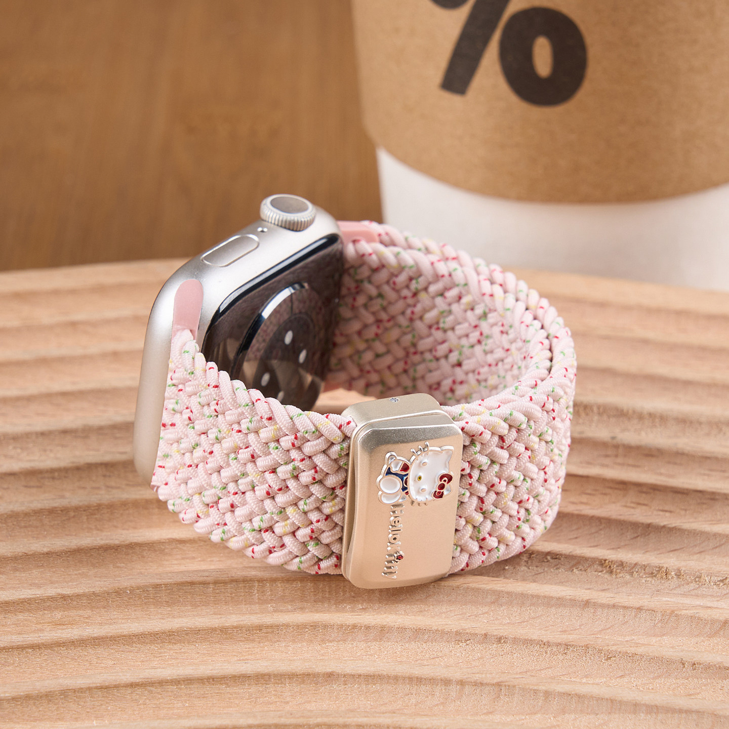 匠戴适用iwatch11表带苹果S10手表applewatch9可爱kt创意S8春夏天尼龙运动se3编织新款高级Ultra智能女款磁吸