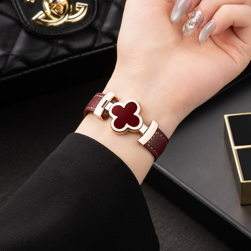 匠戴适用iWatch四叶草真皮表带