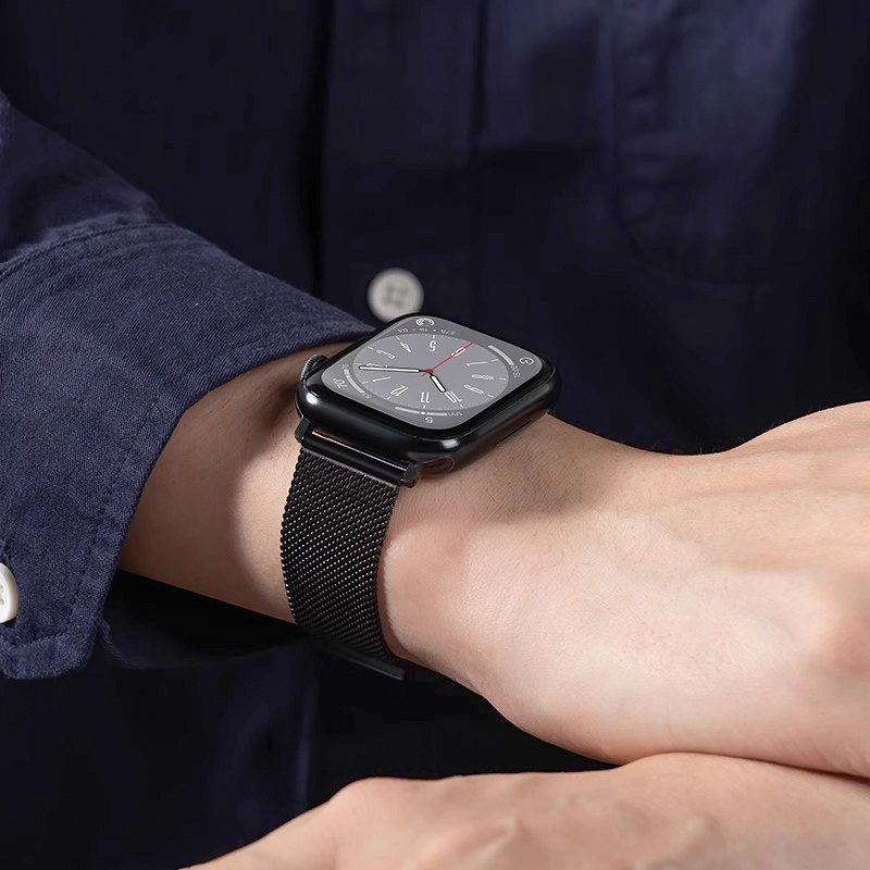 匠戴适用iwatch11表带S11苹果S9手表S8米兰尼斯applewatch9折叠扣SE3金属10夏季11透气运动S6高级ultra3女款