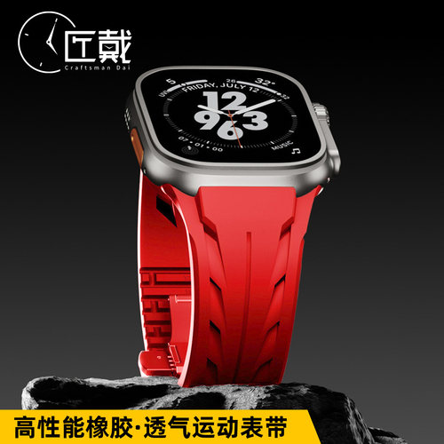 赛车纹路｜匠戴适用苹果硅胶表带