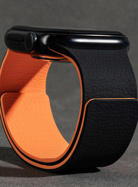 匠戴适用苹果S11手表iwatch10表带applewatch9磁吸S8硅胶S10新款Ultra男SE运动3创意8女运动7高级6秋冬腕表带