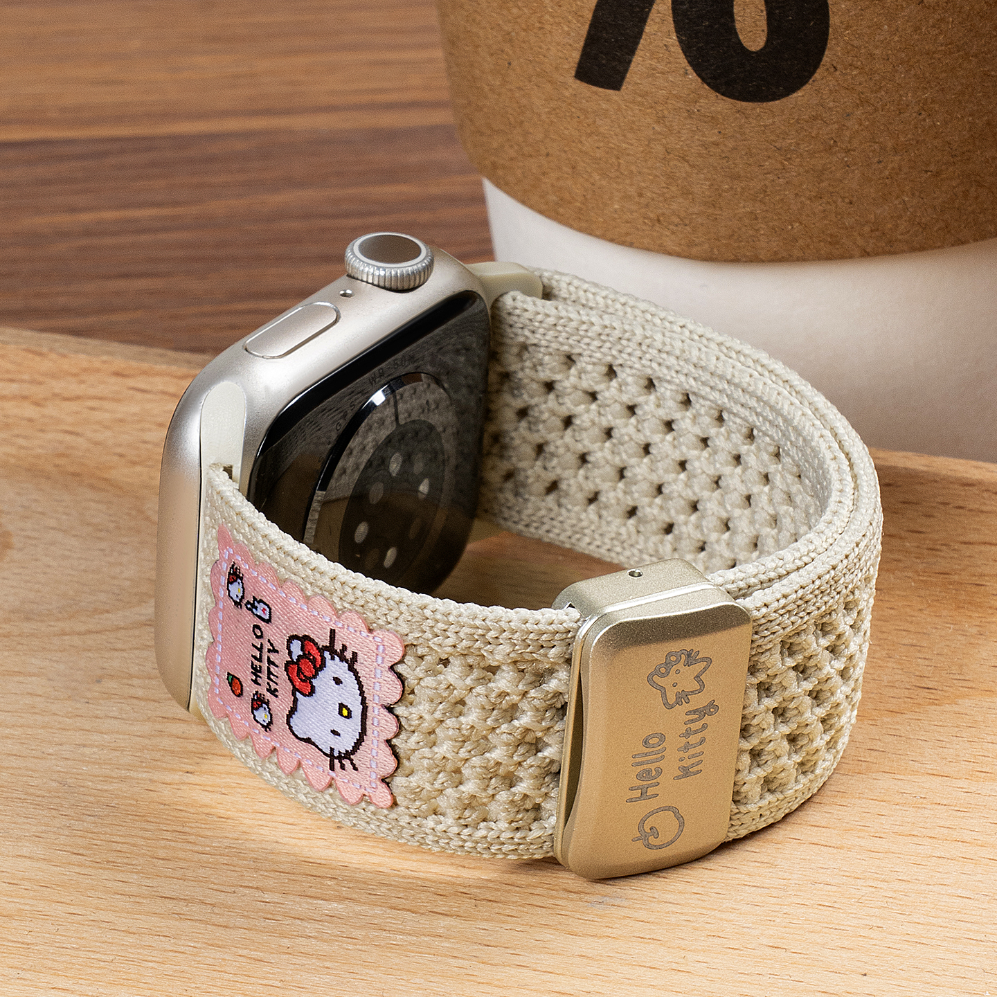 匠戴适用苹果针织镂空磁吸扣表带