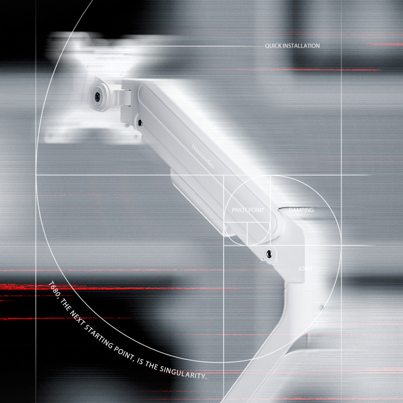 新品松能奇点显示器支架机械臂便捷式台式电脑屏幕悬臂底座T680