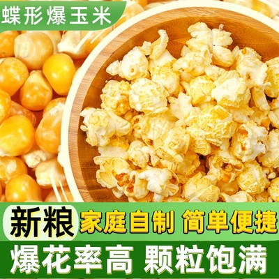 蝶形爆米花玉米粒专用500g商用家用原料爆裂非美式开花玉米粒包邮