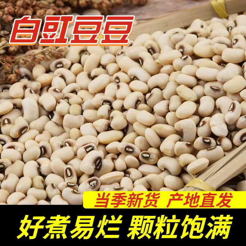 眉豆新货农家白眉豆豇豆 白豆白饭豆打豆浆煲汤煮粥豆子