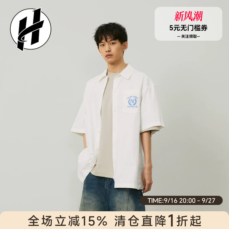MLB短袖衬衫男女同款牛仔图片
