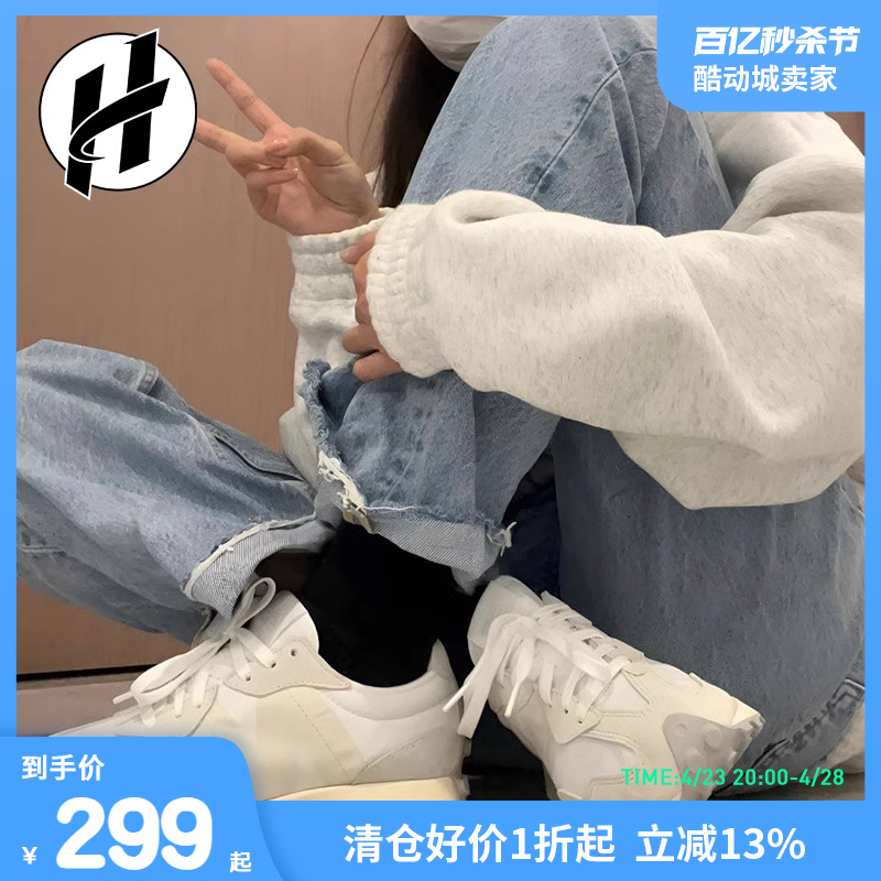 NB男女休闲运动老爹鞋系带