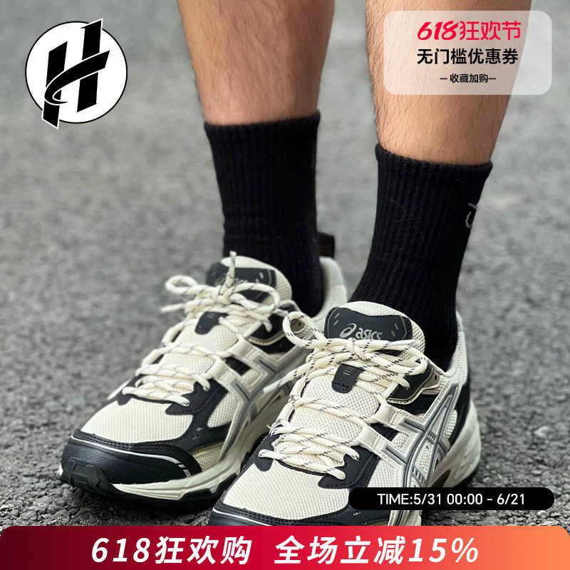 Asics/亚瑟士 GEL-NUNOBIKI 透气黑白色男复古运动鞋女跑鞋休闲鞋