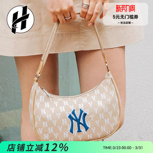 MLB手提包大拎包女款 休闲通勤包复古满印腋下包斜跨单肩包