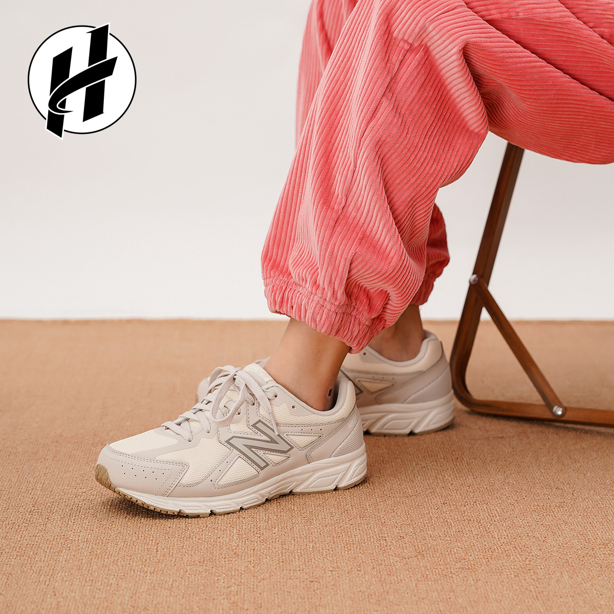 NEW BALANCE/NB女米色480跑步鞋复古透气运 