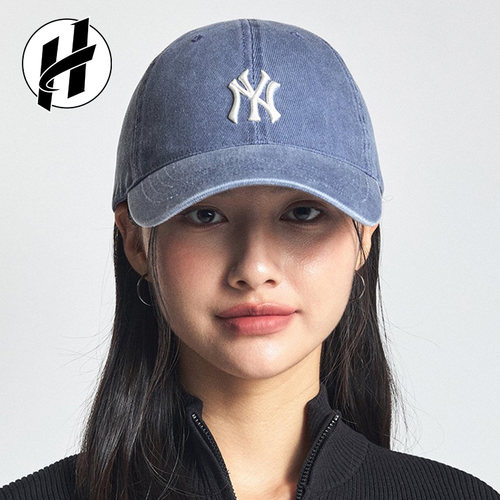 MLB纽约洋基队字母刺绣大标小标可调节遮阳帽 鸭舌帽情侣款