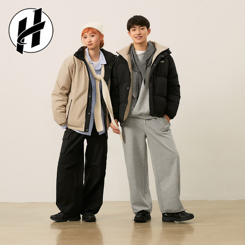 New Balance/NB两面穿羽绒服轻量男纯色新款女防泼水外套AMJ44301