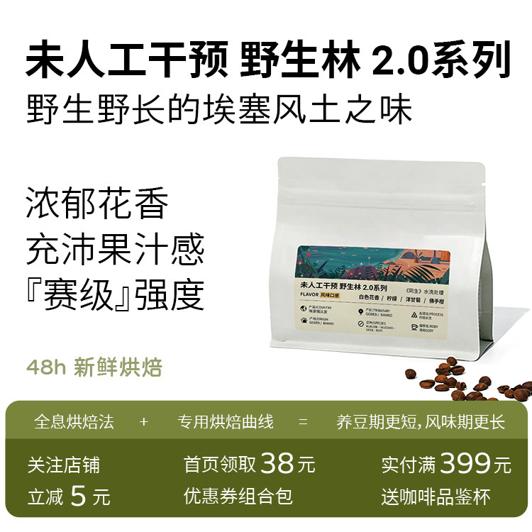 埃塞俄比亚野生林咖啡豆2.0系列未人工干预新产季手冲新鲜烘焙 - 实物图