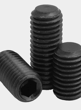 12.9级细牙平端紧定机米无头止付堵头螺丝M4M5M7M8-M27*0.5x1x1.5