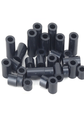 黑色ABS隔离柱尼龙套管垫片塑料垫高支撑柱空心柱 M2.5M3M4M5M6M8