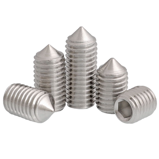 304锥端机米尖端紧定鸡米螺丝基米螺钉门锁把手固定螺丝M3M4M5M6