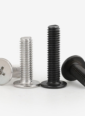 M2.5M3M4M5M6黑304不锈钢薄头平头CM扁头十字螺丝螺钉14x22x35x40