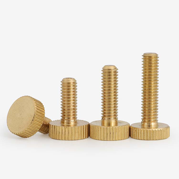 黄铜大平头手拧螺丝钉GB83