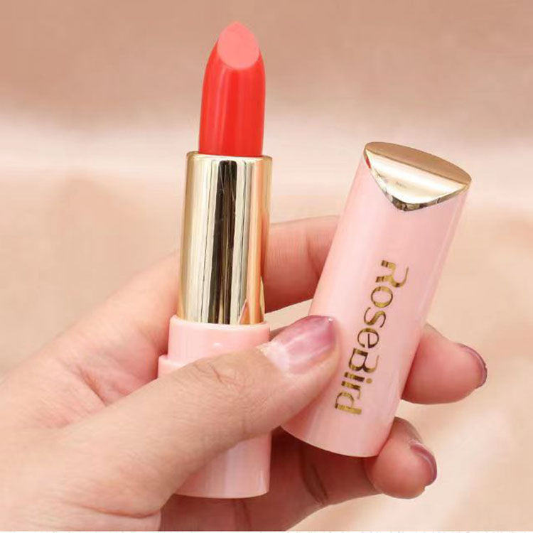 方管红色润唇膏玫瑰鸟滋润防干裂