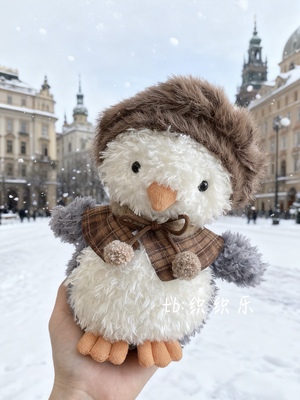 jellycat18cm胖企鹅娃衣秋冬美拉德色系套装little系列送朋友礼物