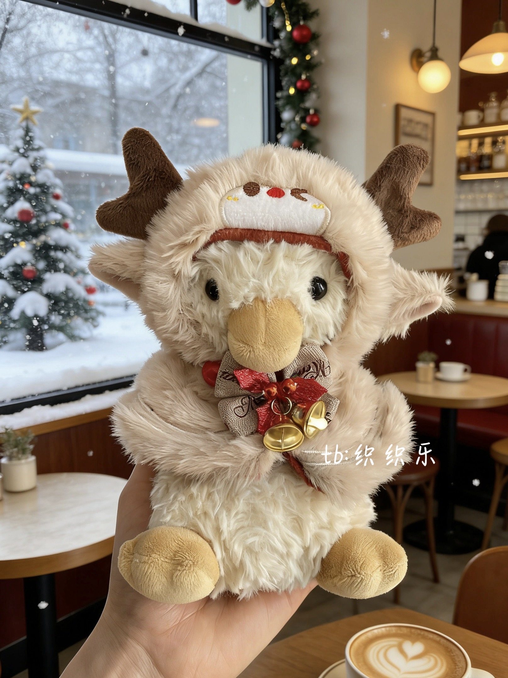 jellycat15cm甜美小鸭娃衣圣诞刺绣披肩衣yummy系列送朋友礼物