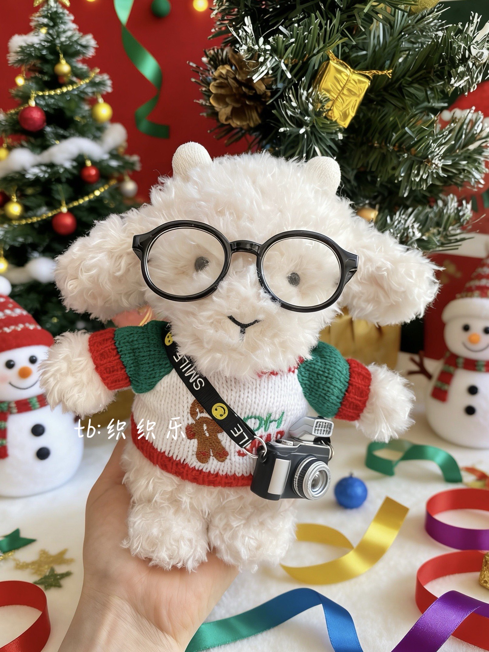 jellycat18cm山羊娃衣圣诞毛衣套装送朋友闺蜜圣诞礼物可帮写贺卡