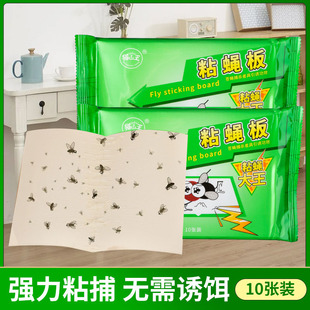 苍蝇贴粘蝇纸强力粘蝇板神器杀手灭苍蝇蚊子克星捕捉器家用一扫光
