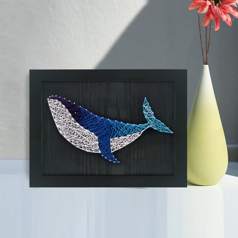 动物钉子绕线画diy手工制作材料包毛线勾线弦丝缠绕画摆件生日礼